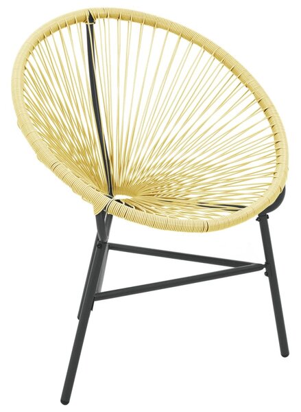 Bézs polyrattan kerti Acapulco szék