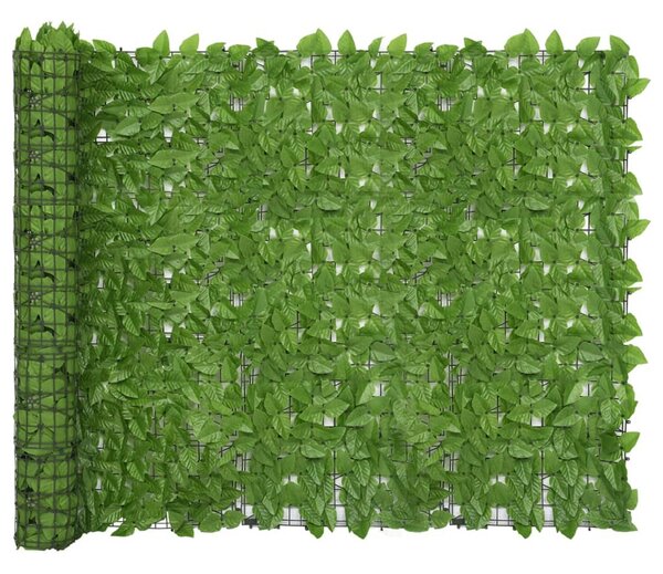 Zöld leveles erkélyparaván 300 x 150 cm