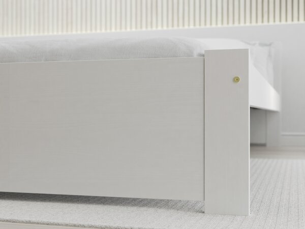 IKAROS ágy 90 x 200 cm, fehér Ágyrács: Léces ágyrács, Matrac: Deluxe 10 cm matrac