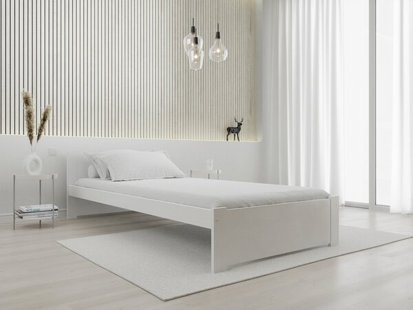 IKAROS ágy 90 x 200 cm, fehér Ágyrács: Lamellás ágyrács, Matrac: Matrac nélkül