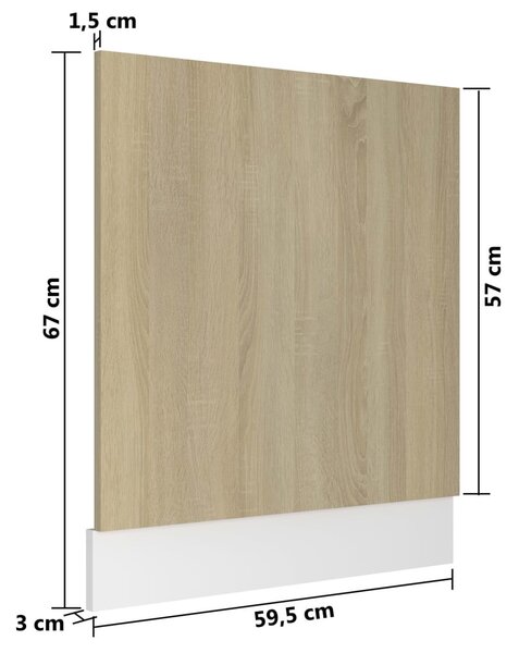 “Lyon” sonoma-tölgy forgácslap mosogatógép-panel