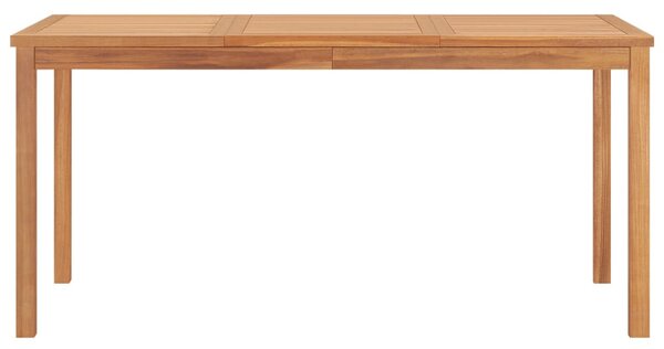VidaXL tömör tíkfa kerti étkezőasztal 160 x 80 x 77 cm