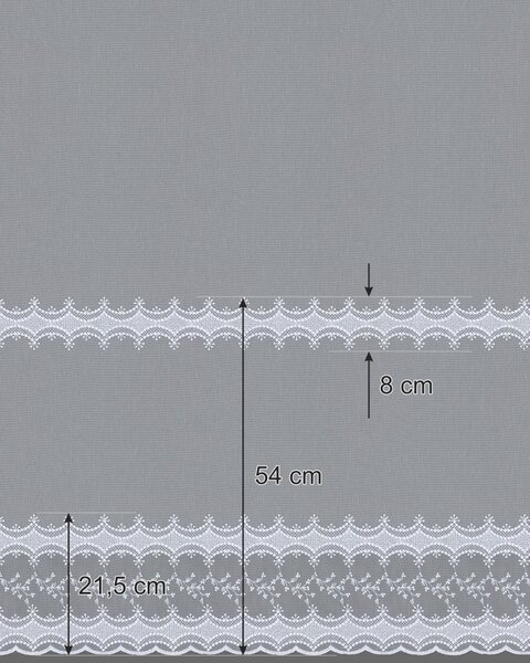 Fényáteresztő függöny wave hullámszalagos termék színe fehér szövet áttetsző, fonott, mintás