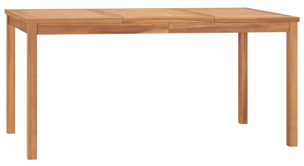VidaXL tömör tíkfa kerti étkezőasztal 160 x 80 x 77 cm
