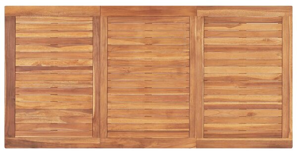 VidaXL tömör tíkfa kerti étkezőasztal 160 x 80 x 77 cm