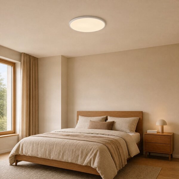 Mennyezeti Lámpa Nordlux, Oja Smart, dimmable, Fehér, Konyha, Műanyag
