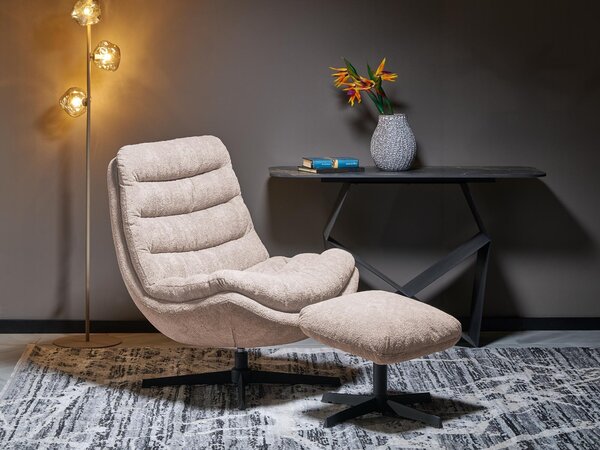 Fotel Houston 2134, Kárpit, 94x75x88cm, Fekete, Cappuccino