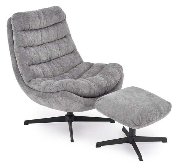 Fotel Houston 2134, Kárpit, 94x75x88cm, Fekete, Szürke