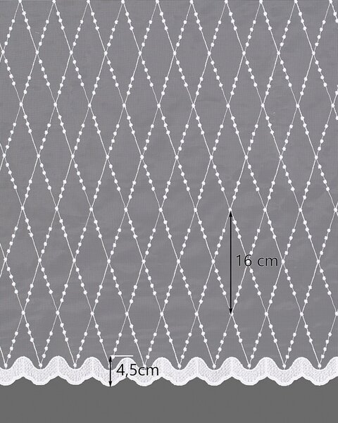 Fényáteresztő függöny wave hullámszalagos termék színe fehér szövet áttetsző, fonott, mintás