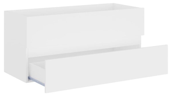 Fehér szerelt fa mosdószekrény 100 x 38,5 x 45 cm
