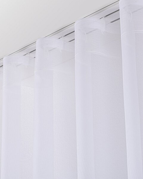 Fényáteresztő függöny wave hullámszalagos termék színe fehér szövet áttetsző