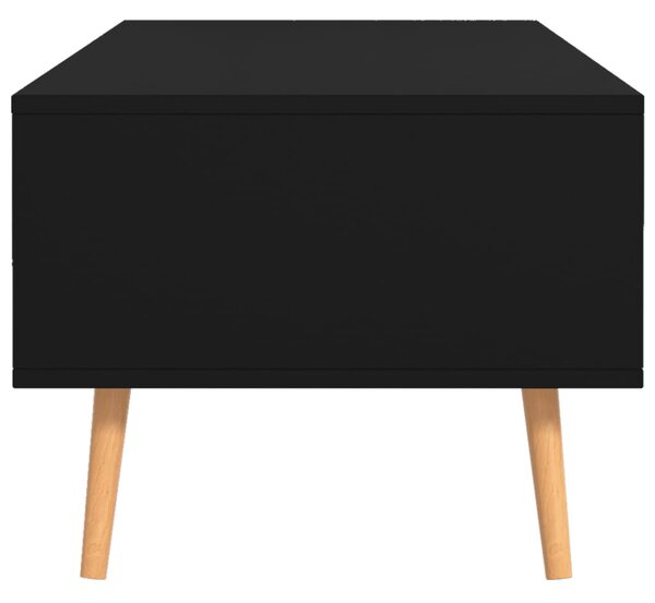 Fekete szerelt fa dohányzóasztal 100 x 49,5 x 43 cm