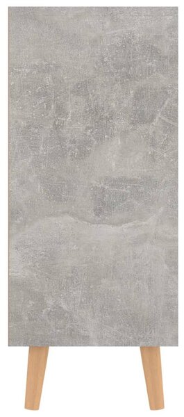 Betonszürke szerelt fa tálalószekrény 90 x 30 x 72 cm