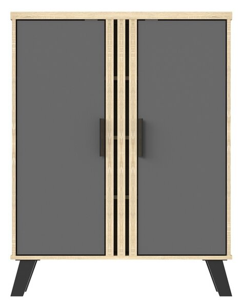 Cipőtároló V1, Shoby, szürke, 30x70.5x91 cm