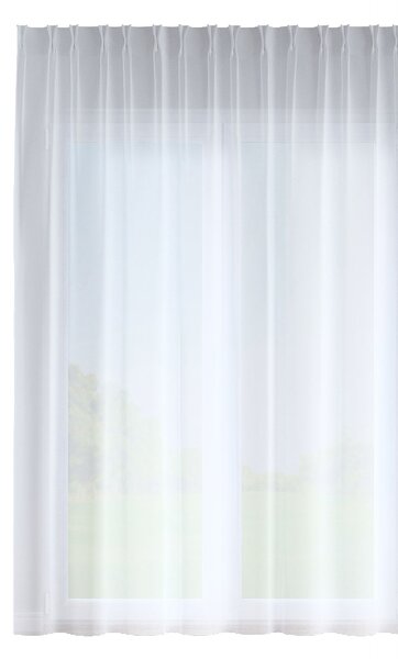 Fényáteresztő függöny flex akasztós termék színe fehér szövet áttetsző, fonott