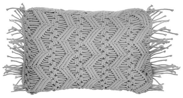 2 db díszpárna KIRIKKALE Pamut 30 x 45 cm Szürke Geometrikus mintás