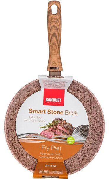 Banquet SMART STONE Brick serpenyőtapadásmentes felülettel, 24 cm, 24 cm