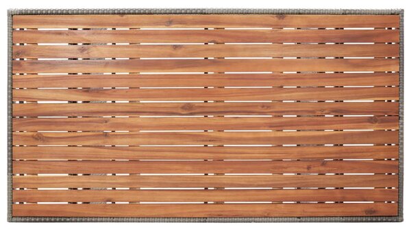 Szürke tömör akácfa kerti asztal 120 x 70 x 66 cm