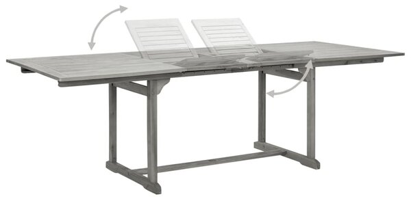 Tömör akácfa kerti étkezőasztal (160-240) x 100 x 75 cm