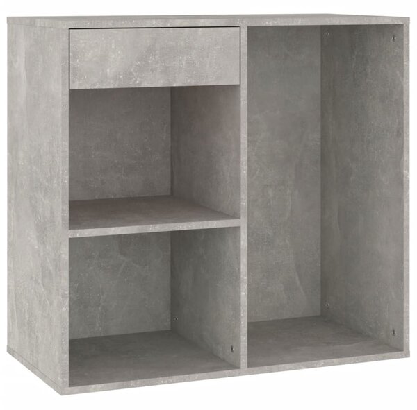 Betonszürke szerelt fa pipereszekrény 80 x 40 x 75 cm