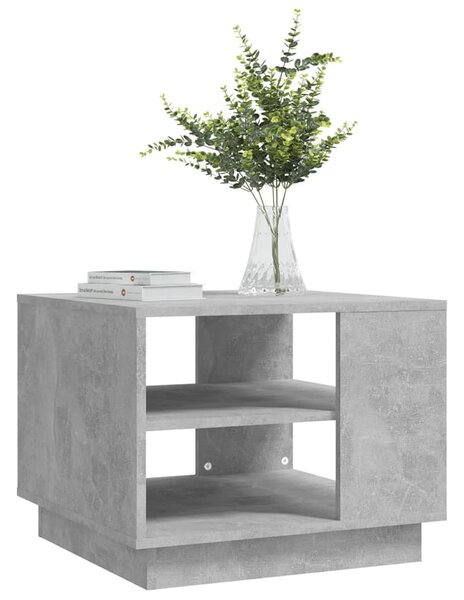 Betonszürke szerelt fa dohányzóasztal 55x55x43 cm