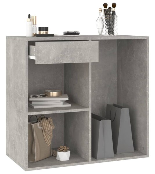 Betonszürke szerelt fa pipereszekrény 80 x 40 x 75 cm
