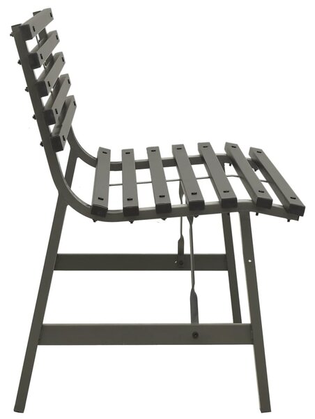 Fekete acél kerti pad 110 cm