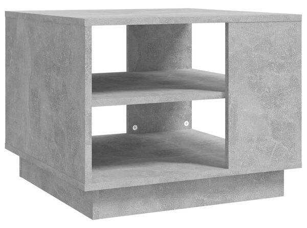 Betonszürke szerelt fa dohányzóasztal 55x55x43 cm