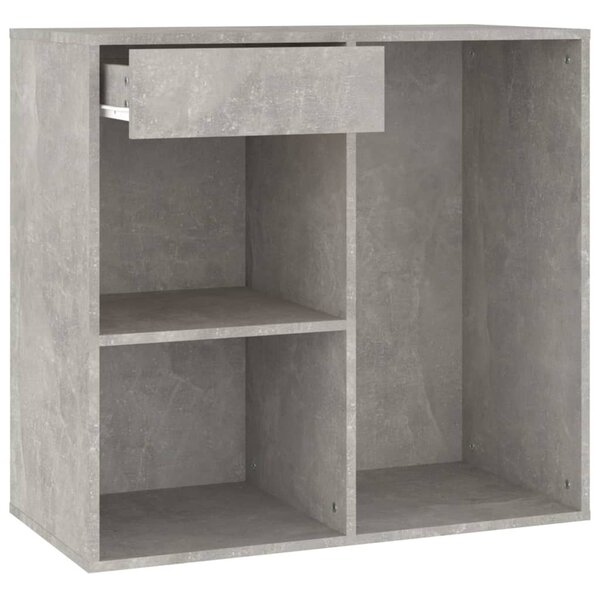 Betonszürke szerelt fa pipereszekrény 80 x 40 x 75 cm