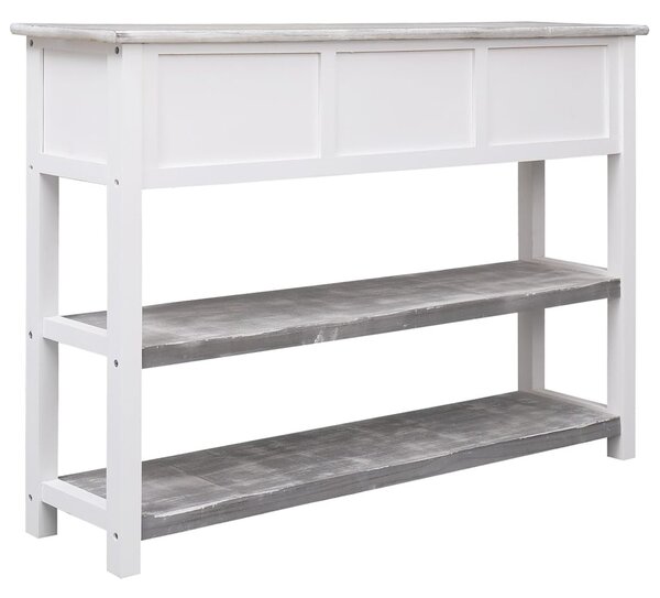 Antik szürke tömör császárfa tálalószekrény 108 x 30 x 76 cm