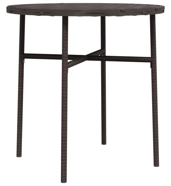 Barna polyrattan teázóasztal 45 cm