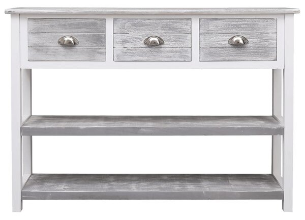 Antik szürke tömör császárfa tálalószekrény 108 x 30 x 76 cm