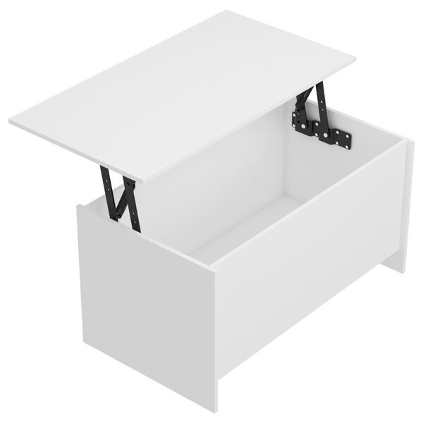 Fehér szerelt fa dohányzóasztal 102 x 55,5 x 52,5 cm