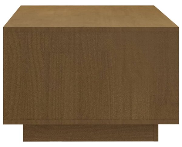 Mézbarna tömör fenyőfa dohányzóasztal 110 x 50 x 33,5 cm