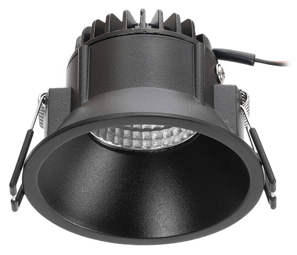 Arcchio LED-es Niria downlight, fekete, 3,000K, dimmelhető, Fekete, Nappali / Étkező, Alumínium, Modern