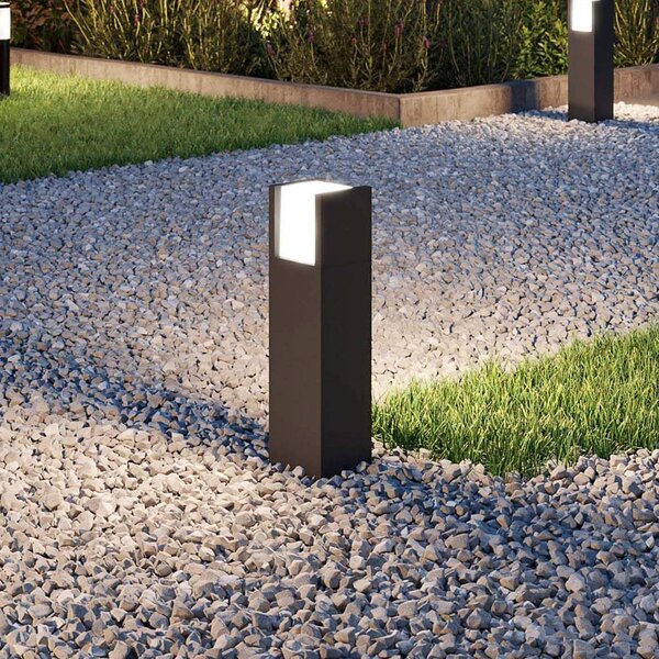 Philips Arbour UE LED lábazati lámpa, Fekete, Alumínium, Modern