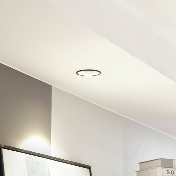 Arcchio LED-es Niria downlight, fekete, 3,000K, dimmelhető, Fekete, Nappali / Étkező, Alumínium, Modern