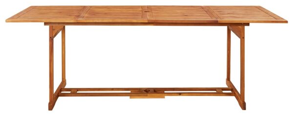 9 részes tömör akácfa kerti étkezőgarnitúra 220x90x75 cm