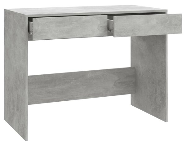 Betonszürke szerelt fa íróasztal 101x50x76,5 cm