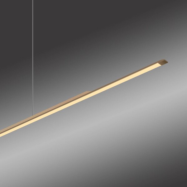 PURE Surface LED lógó lámpa, bronz, 160 cm, alumínium, 3000 K, dimmelhető, Bronz / antik sárgaréz, Nappali / Étkező, Alumínium, Modern