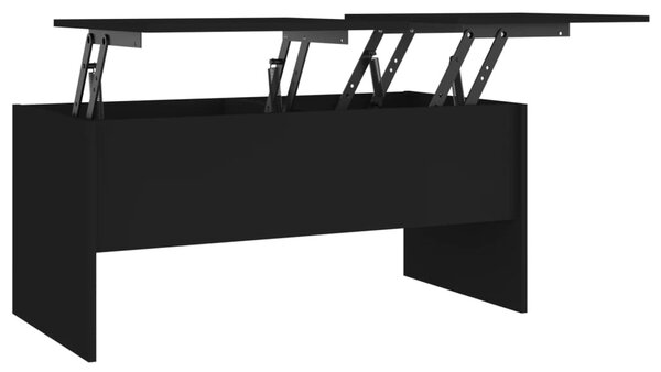 Fekete szerelt fa dohányzóasztal 102 x 50,5 x 46,5 cm