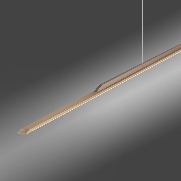 PURE Surface LED lógó lámpa, bronz, 160 cm, alumínium, 3000 K, dimmelhető, Bronz / antik sárgaréz, Nappali / Étkező, Alumínium, Modern