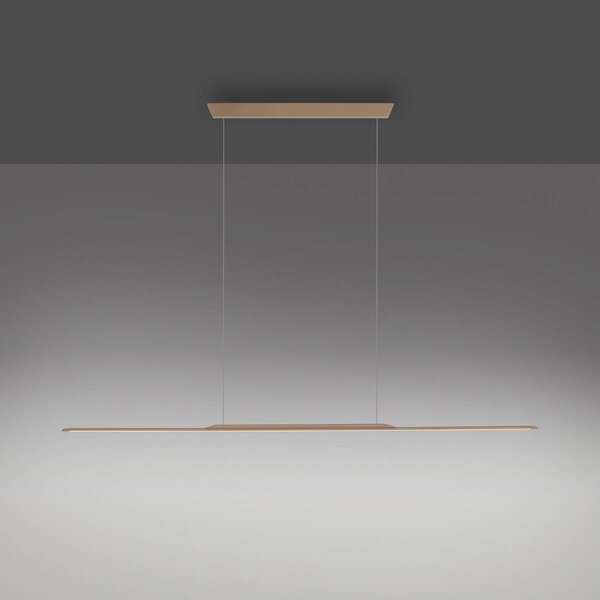 PURE Surface LED lógó lámpa, bronz, 160 cm, alumínium, 3000 K, dimmelhető, Bronz / antik sárgaréz, Nappali / Étkező, Alumínium, Modern