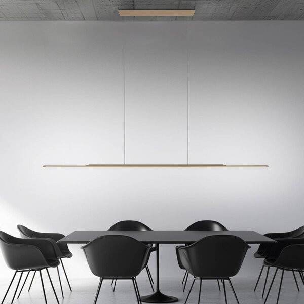 PURE Surface LED lógó lámpa, bronz, 160 cm, alumínium, 3000 K, dimmelhető, Bronz / antik sárgaréz, Nappali / Étkező, Alumínium, Modern