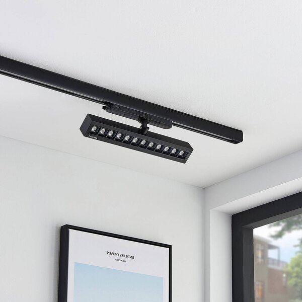 Arcchio Millay LED reflektor fekete 3000K, Fekete, Dolgozószoba / Iroda, Alumínium, Modern