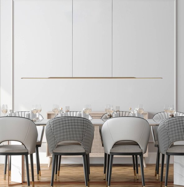 PURE Surface LED lógó lámpa, bronz, 160 cm, alumínium, 3000 K, dimmelhető, Bronz / antik sárgaréz, Nappali / Étkező, Alumínium, Modern