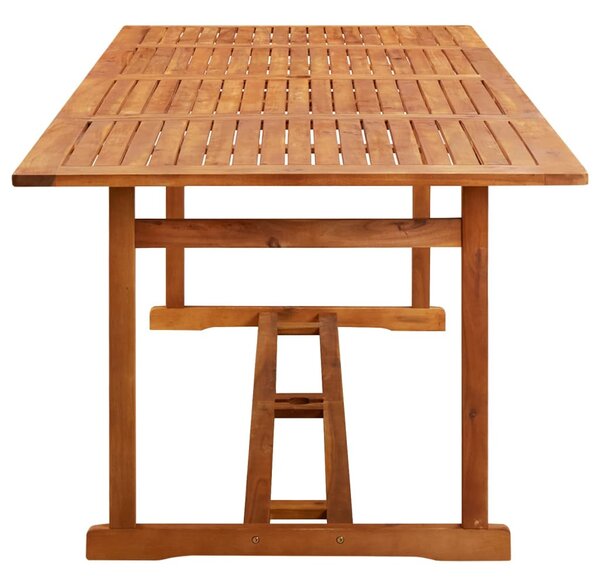 VidaXL tömör akácfa kerti étkezőasztal 220 x 90 x 75 cm