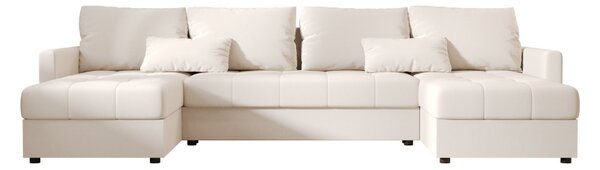 VENORIA U alakú kihúzható ülőgarnitúra, 285x146 cm, krémszínű + 2 párna INGYEN