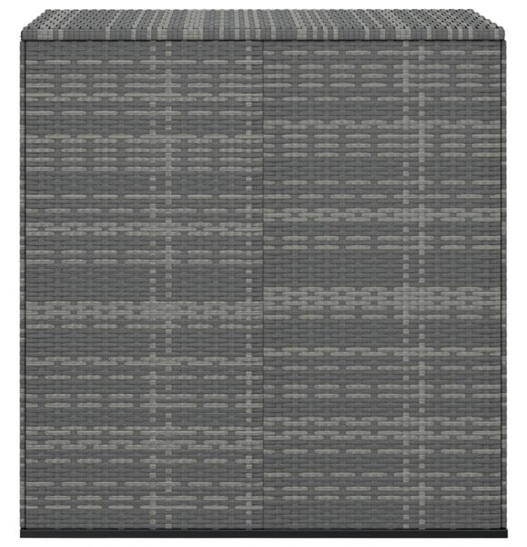 Szürke polyrattan kerti párnatartó doboz 100 x 49 x 103,5 cm