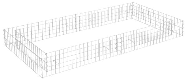 Horganyzott acél gabion magaságyás 200 x 100 x 20 cm